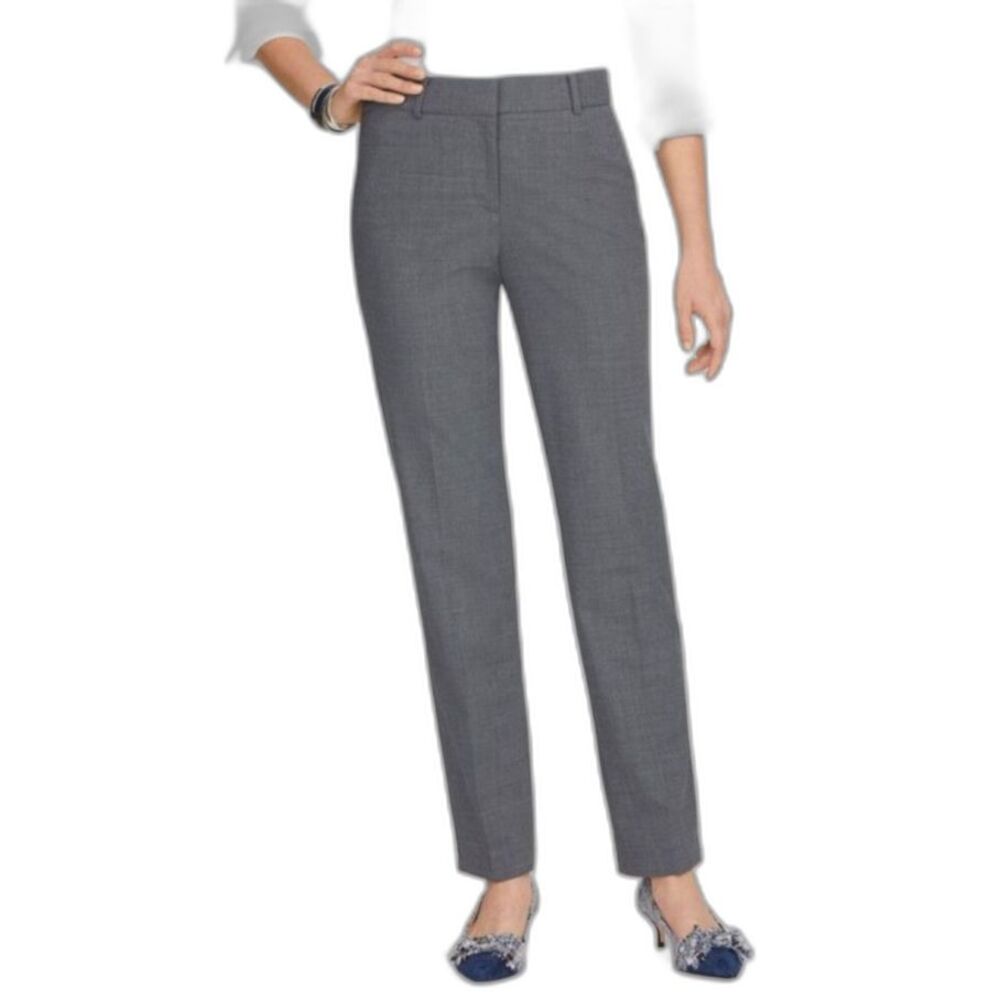 Talbots Women's Heathered Gray Wool Blend Career Dress Pants Size 10
